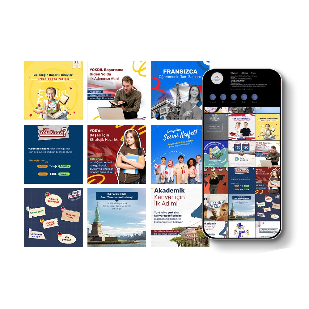 Kocaeli Akademi Dil Okulları İçin Sosyal Medya Yönetimi