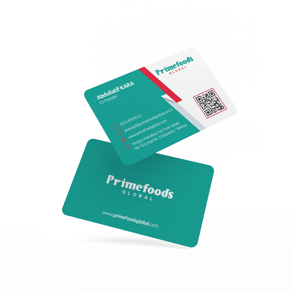 Primefoods Global Kartvizit Tasarımı