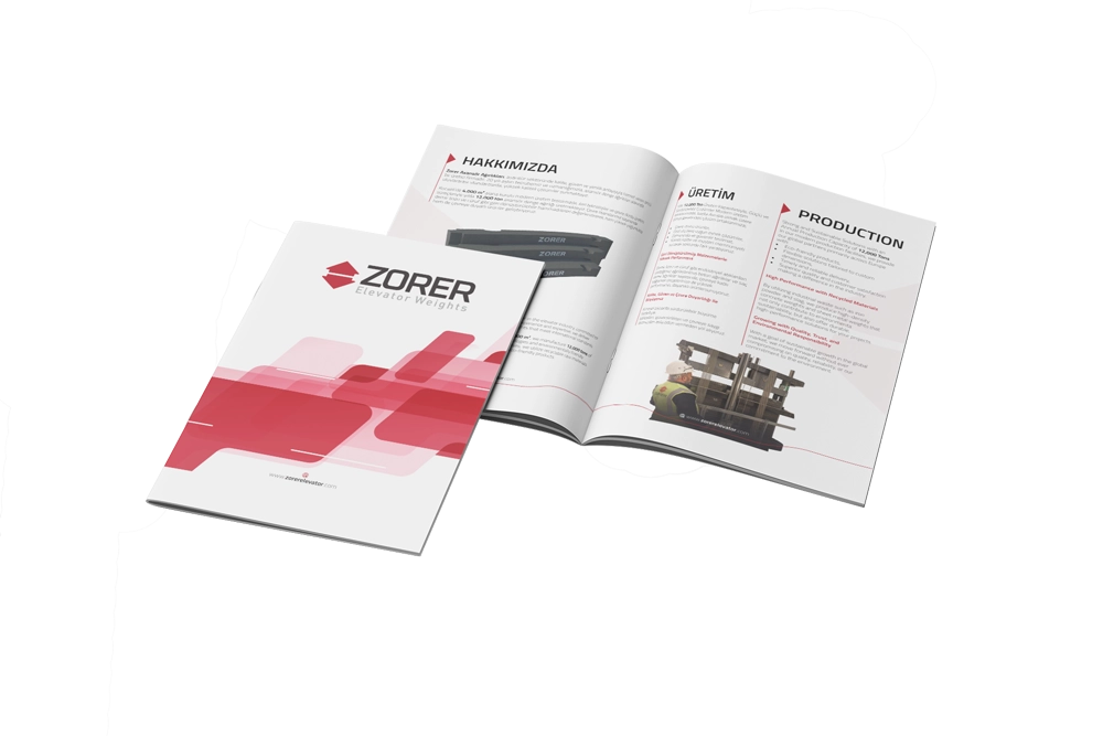 Zorer Asansör Ağırlıkları Katalog Tasarımı
