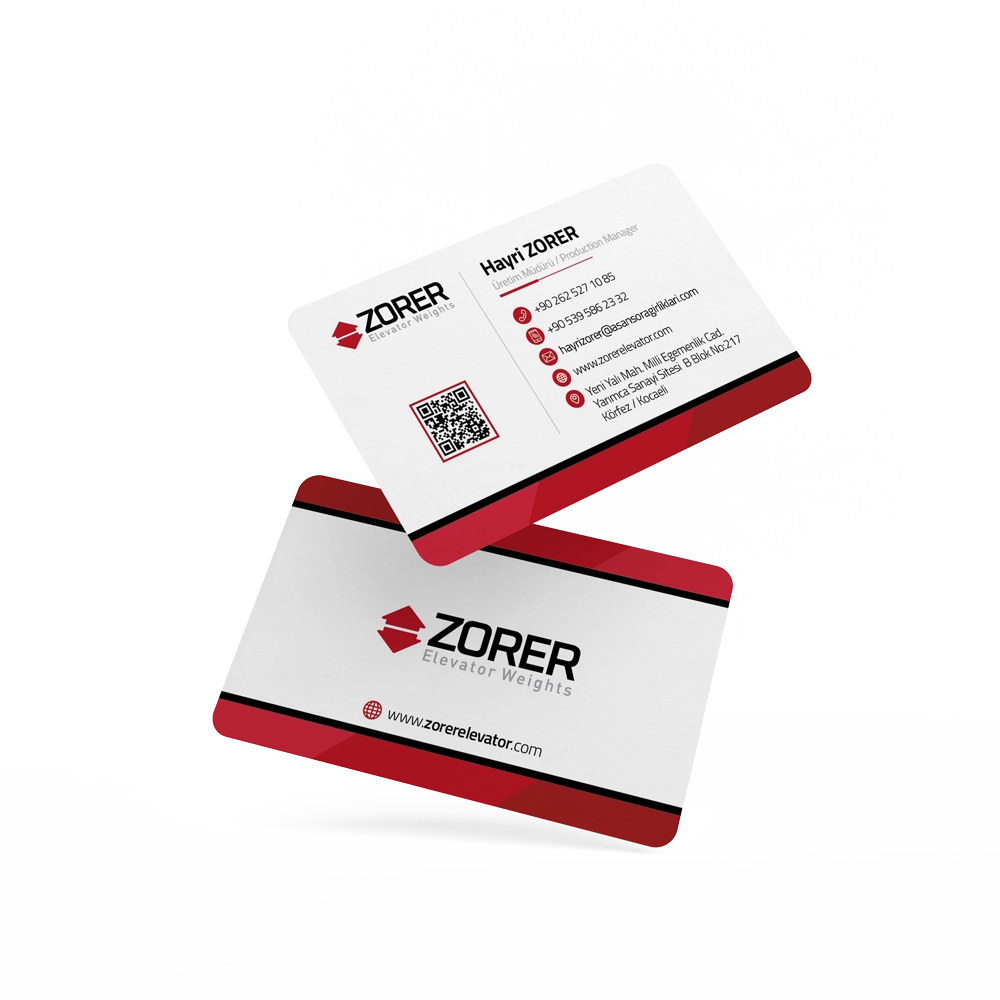 Zorer Asansör Ağırlıkları Kartvizit Tasarımı